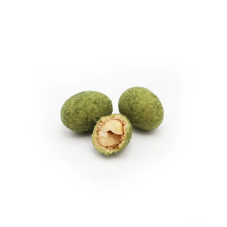 Zaatar coated peanuts crunchy snack infused with thyme, sesame, and sumac flavors.