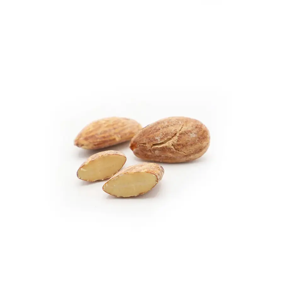 Dry-roasted almonds salted jumbo extra-large, crunchy, and nutritious snack.