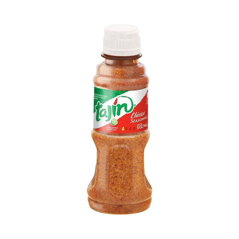 Tajin Clasico Seasoning, 5 OZ (142g), perfect for on-the-go flavor.