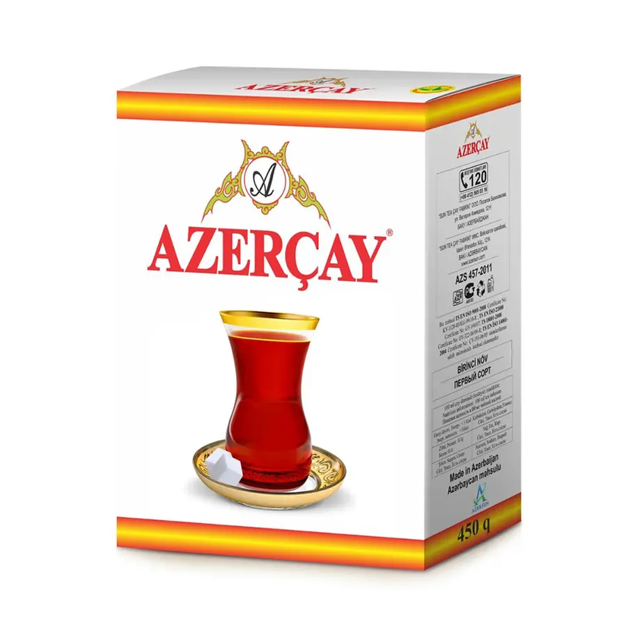 Azercay Classic Black Tea - 450 GM, FBOP small-leaved black tea with bergamot flavor.