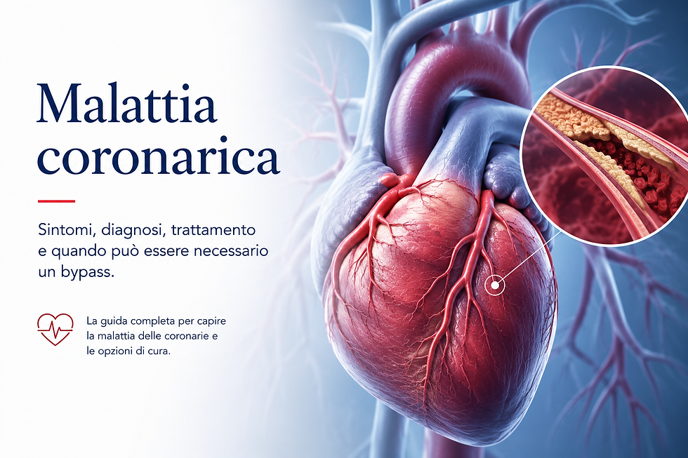 Malattia coronarica: sintomi, diagnosi, trattamento e quando può essere necessario un bypass