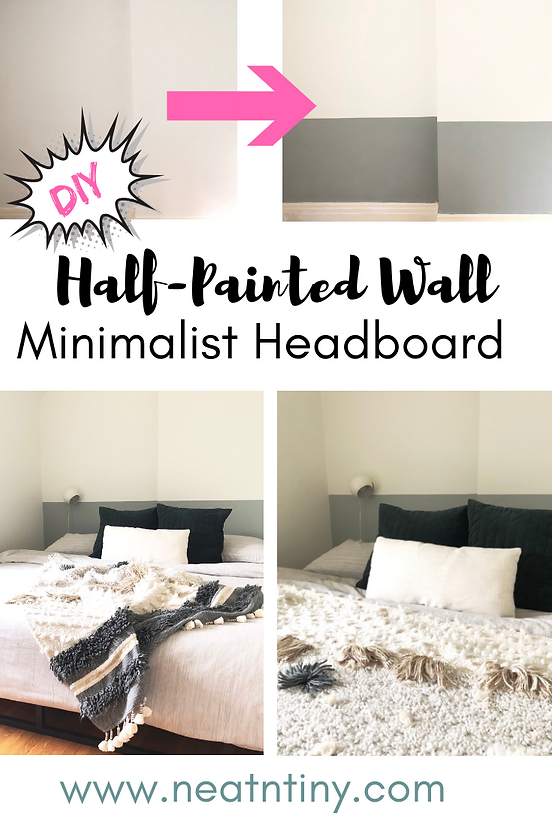 Half Painted Accent Wall Diy Headboard