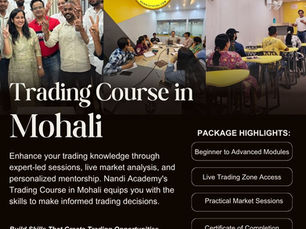 Best Stock Market Course in Mohali: Build Skills Today, Shape Your Financial Tomorrow
