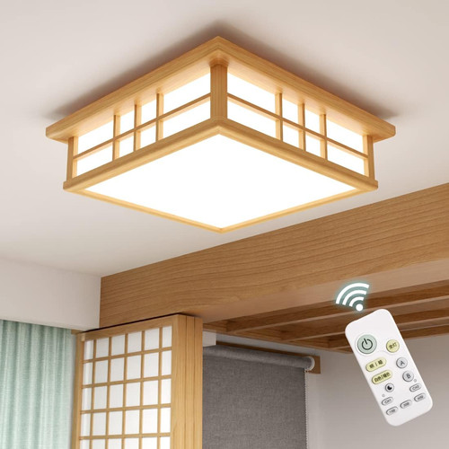 LEDペンダントライト 和風 天然木製 6畳 リモコン付 | 一般社団法人
