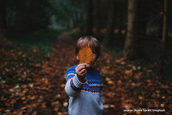 Ypiung child with autism holding leaf
