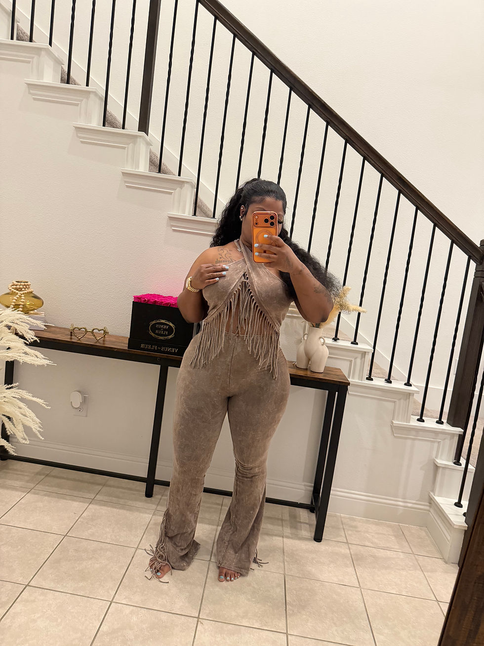 Thumbnail: Sexy Fringe Jumpsuit 🤩 Brown 🤎