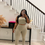 Thumbnail: Tan And White  2 Piece Set