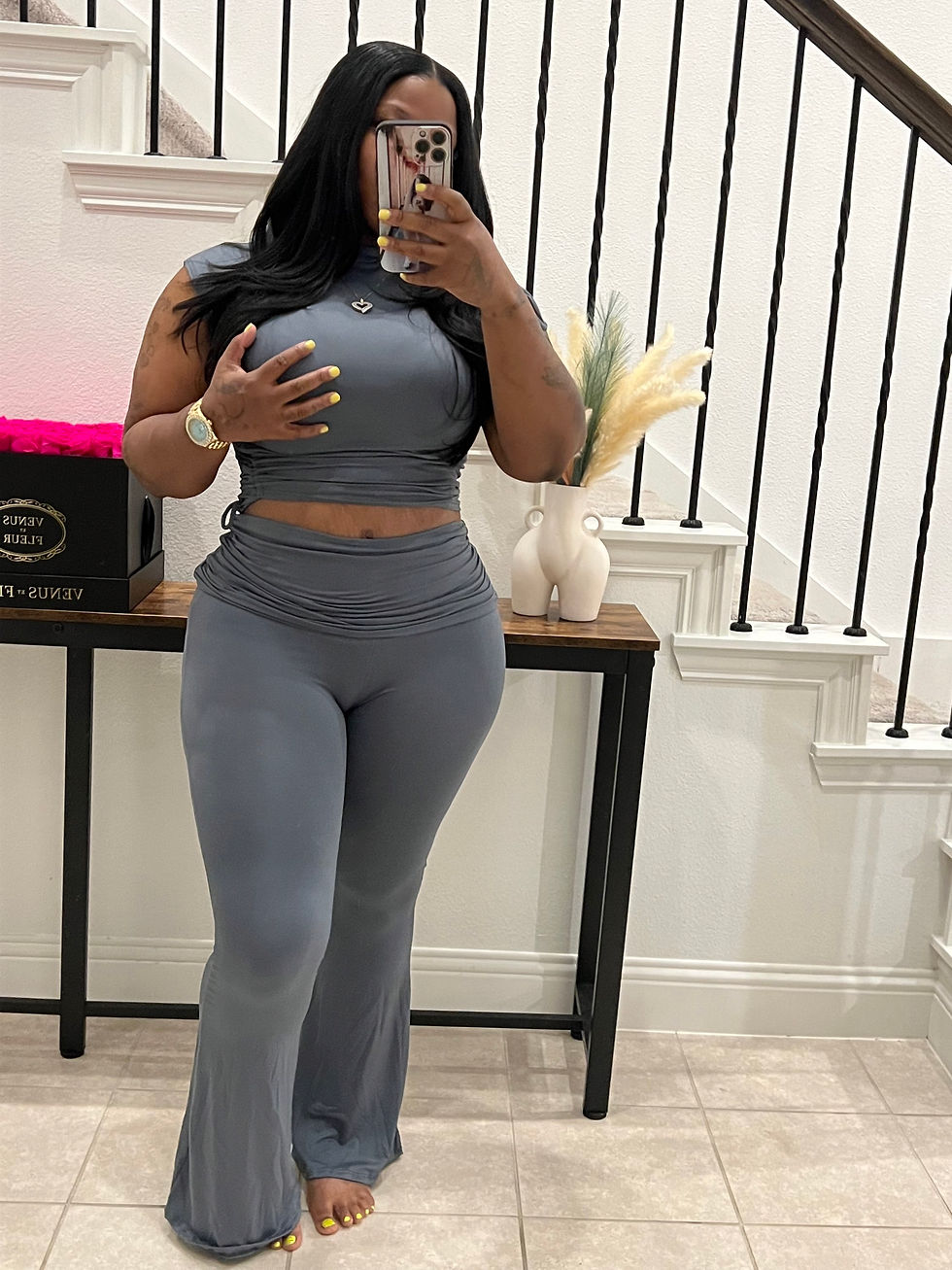 Thumbnail: Sexy yoga 2 piece set 🤩 (Smokey Gray