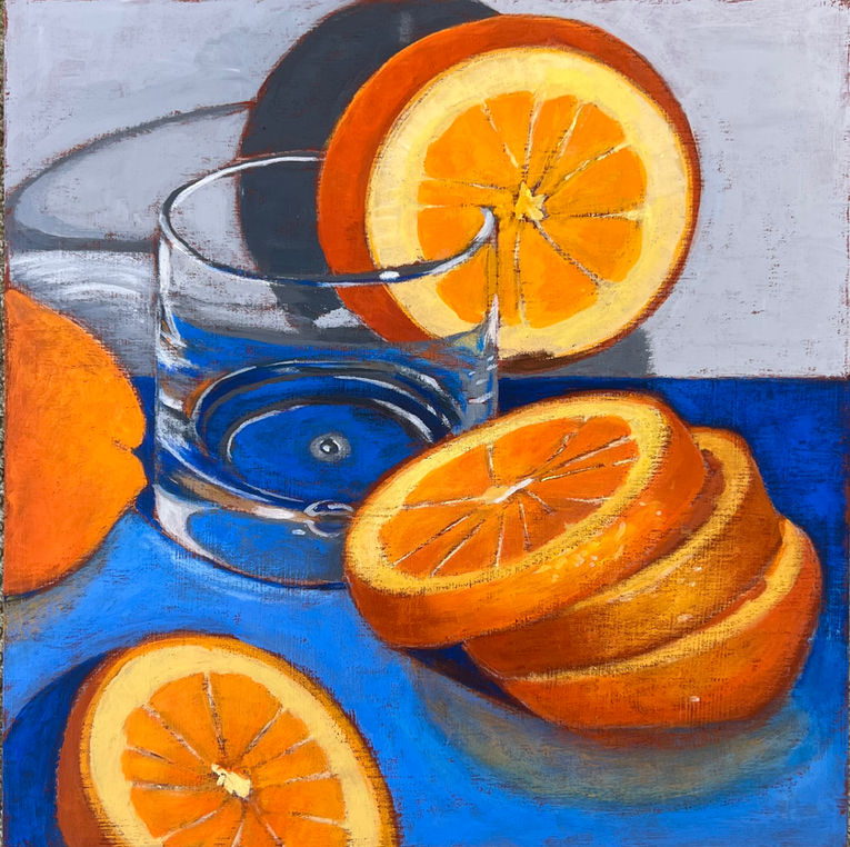 Oranges with Glass