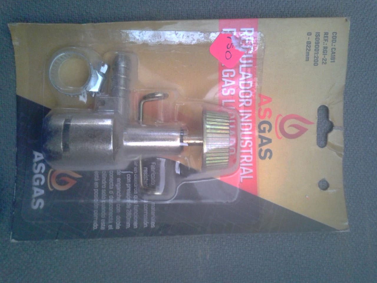 Regulador industrial de gas