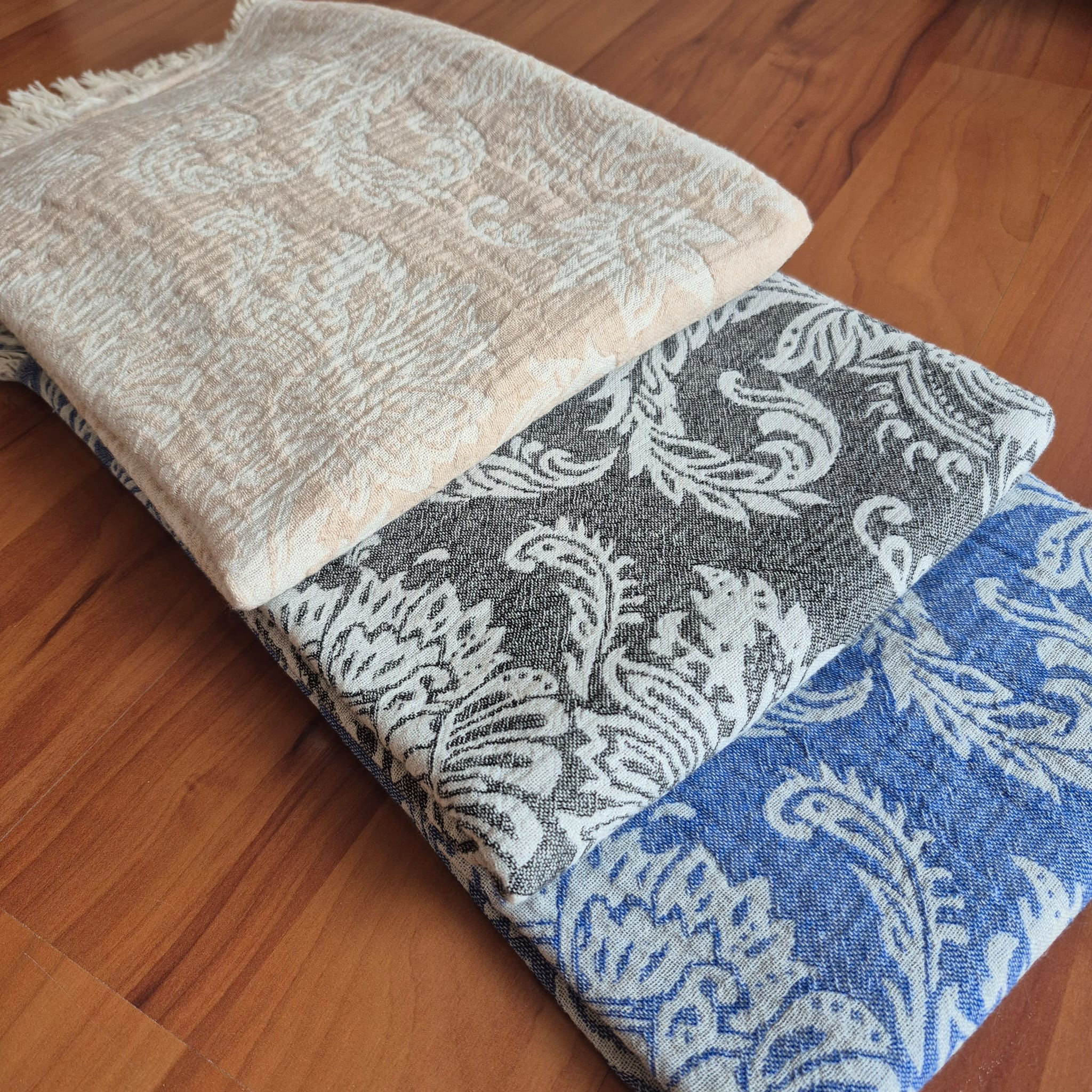 Turkish towel with luxury handwoven texture.