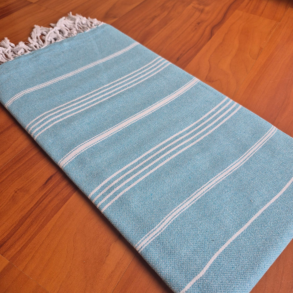 Thumbnail: Soft and eco-friendly Turkish peshtemal towel, perfect for beach resorts and wellness centers.