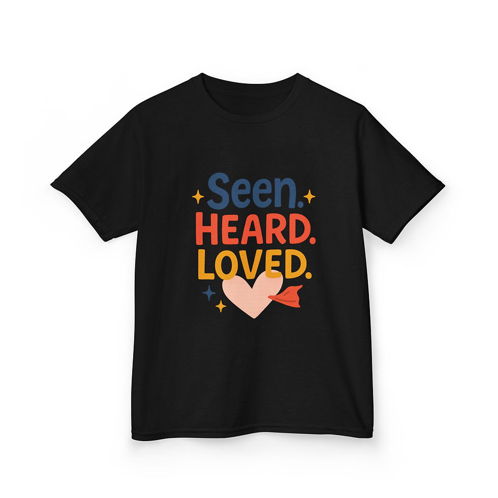 Thumbnail: Kids Tee Seen Heard Loved Inspired Shirt