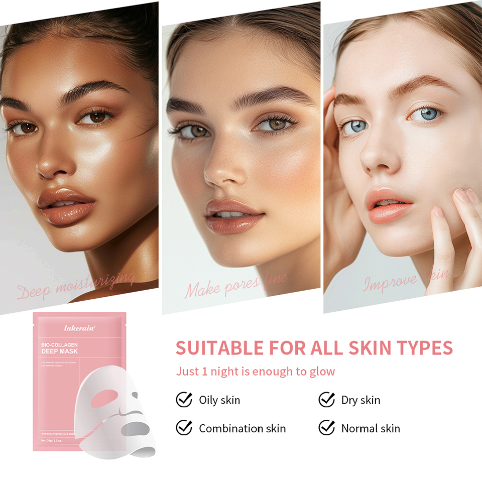 Thumbnail: Bio-Collagen Real Deep Mask Supplement Collagen Hydrating Overnight Hydrogel Mas