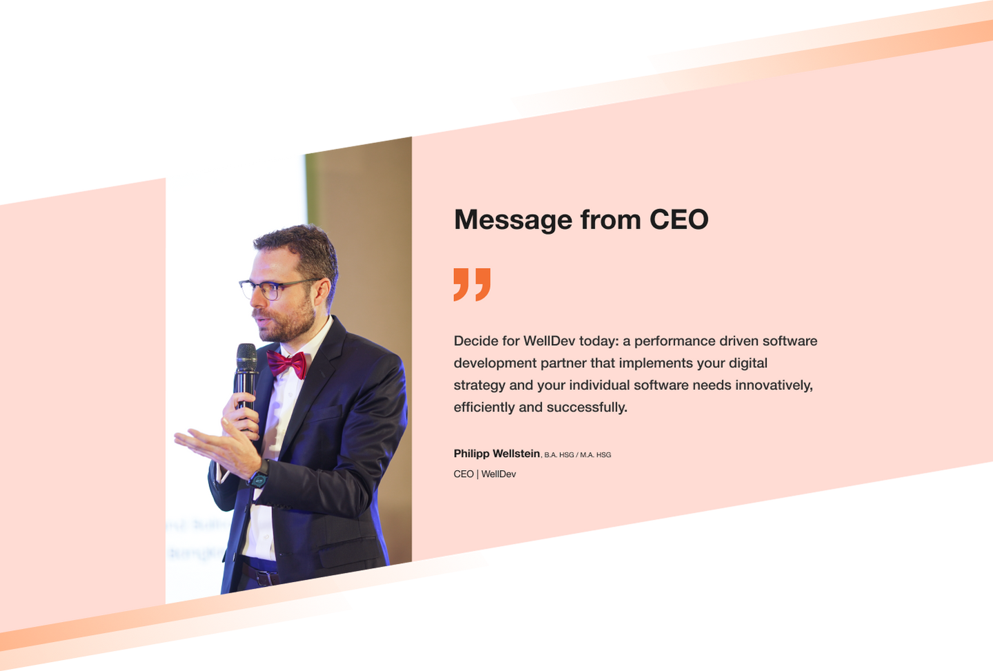 WellDev CEO Message