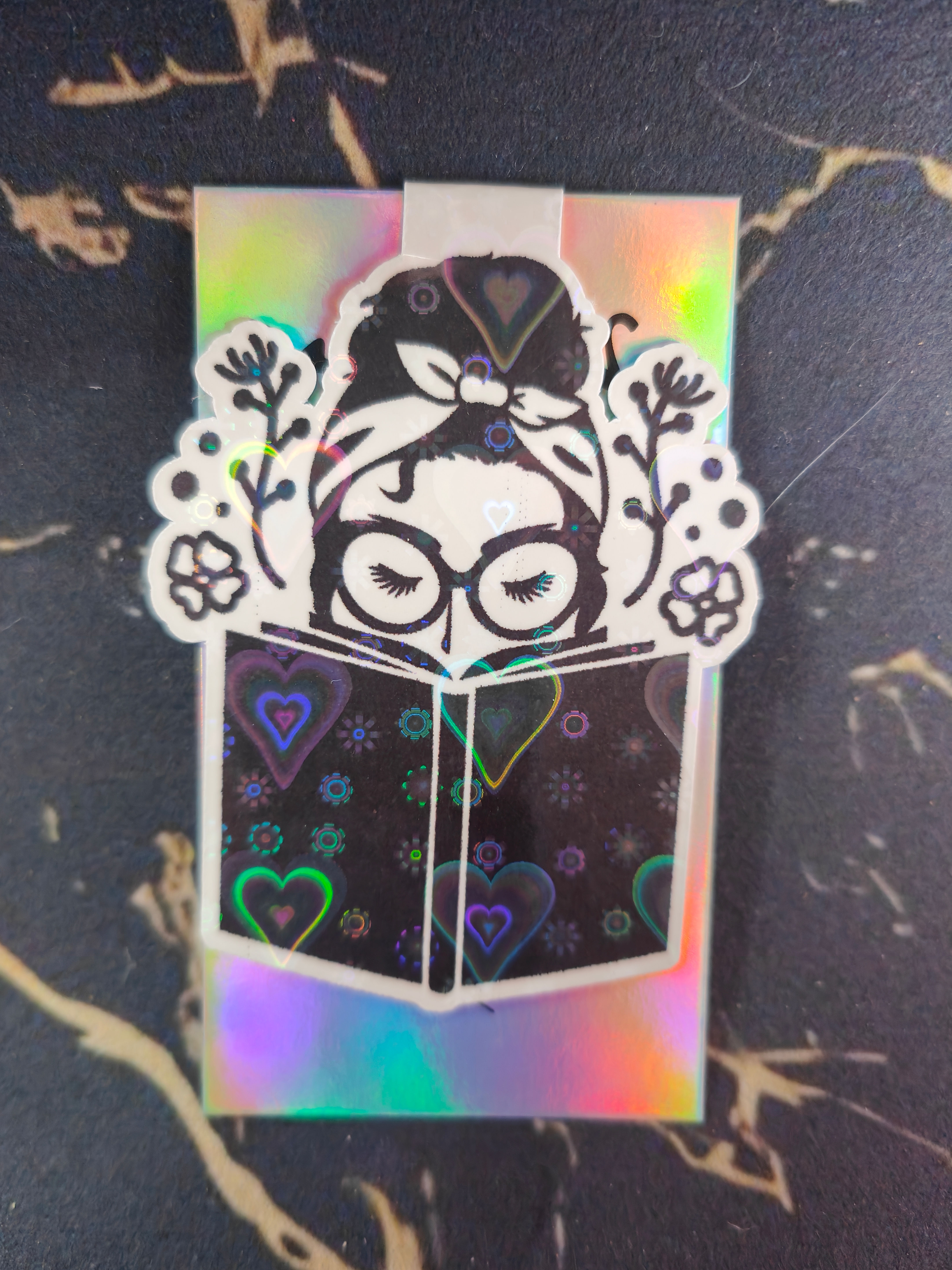 BM- Female over Book- Magnetic Over-Page Bookmark