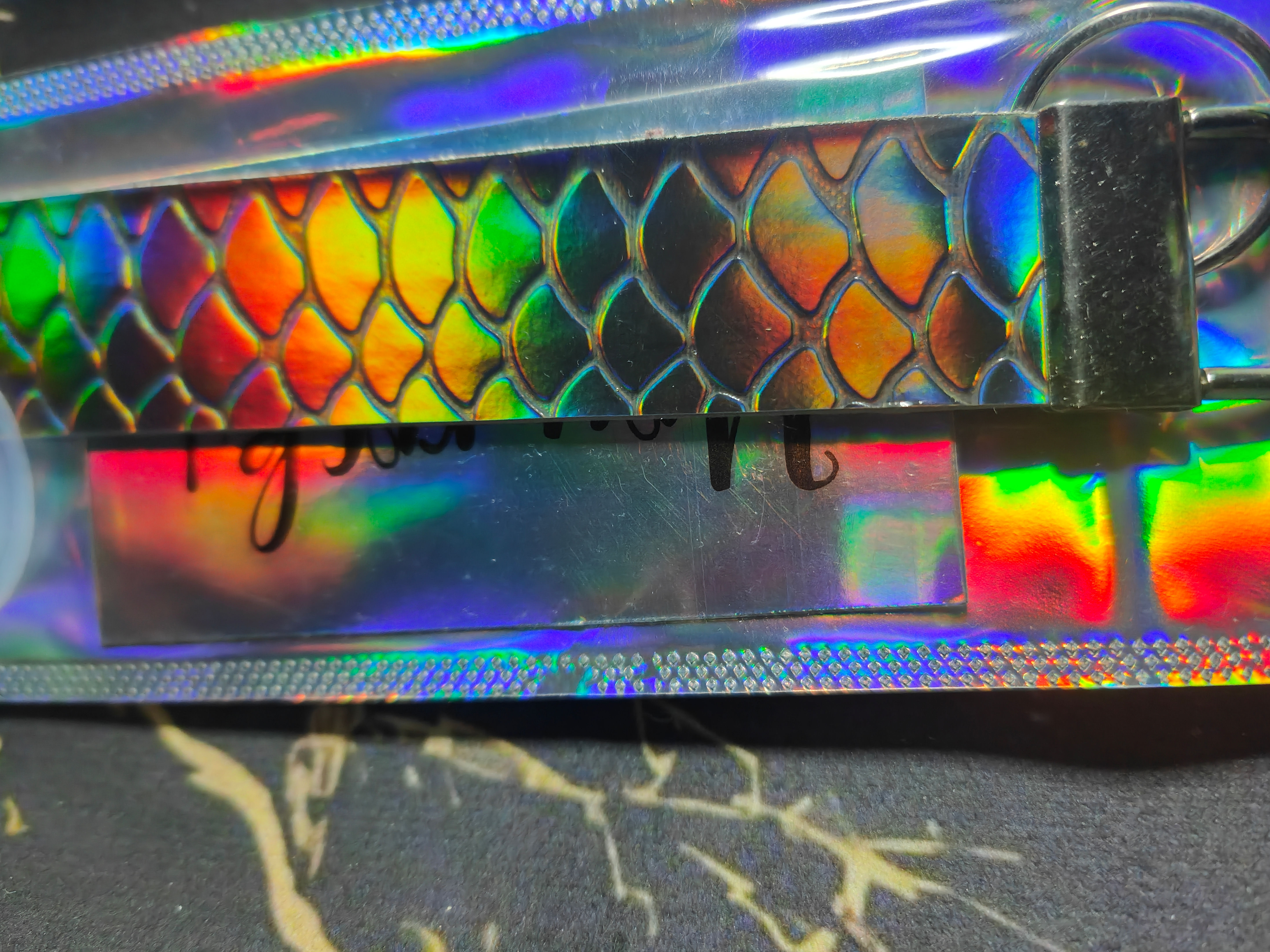 KC- Holo Snakeskin - Wristlet Key Chain