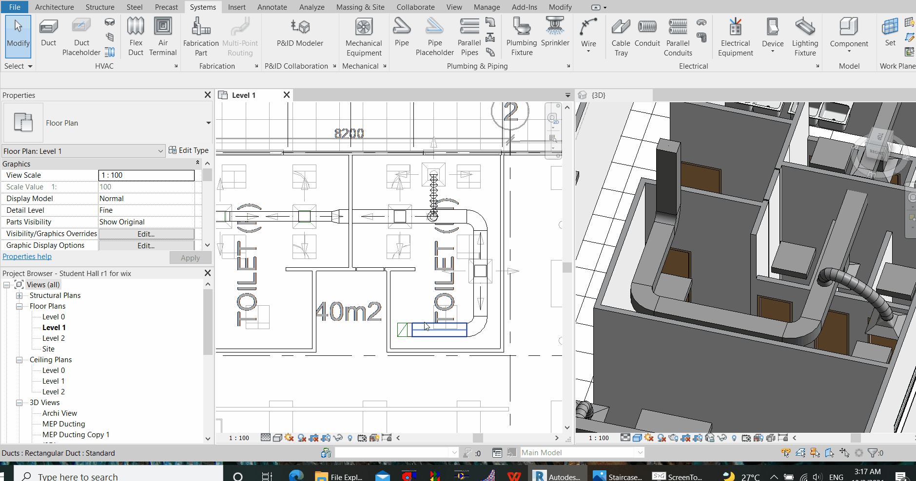 Draw a Duct - Draw Vertical Duct.gif