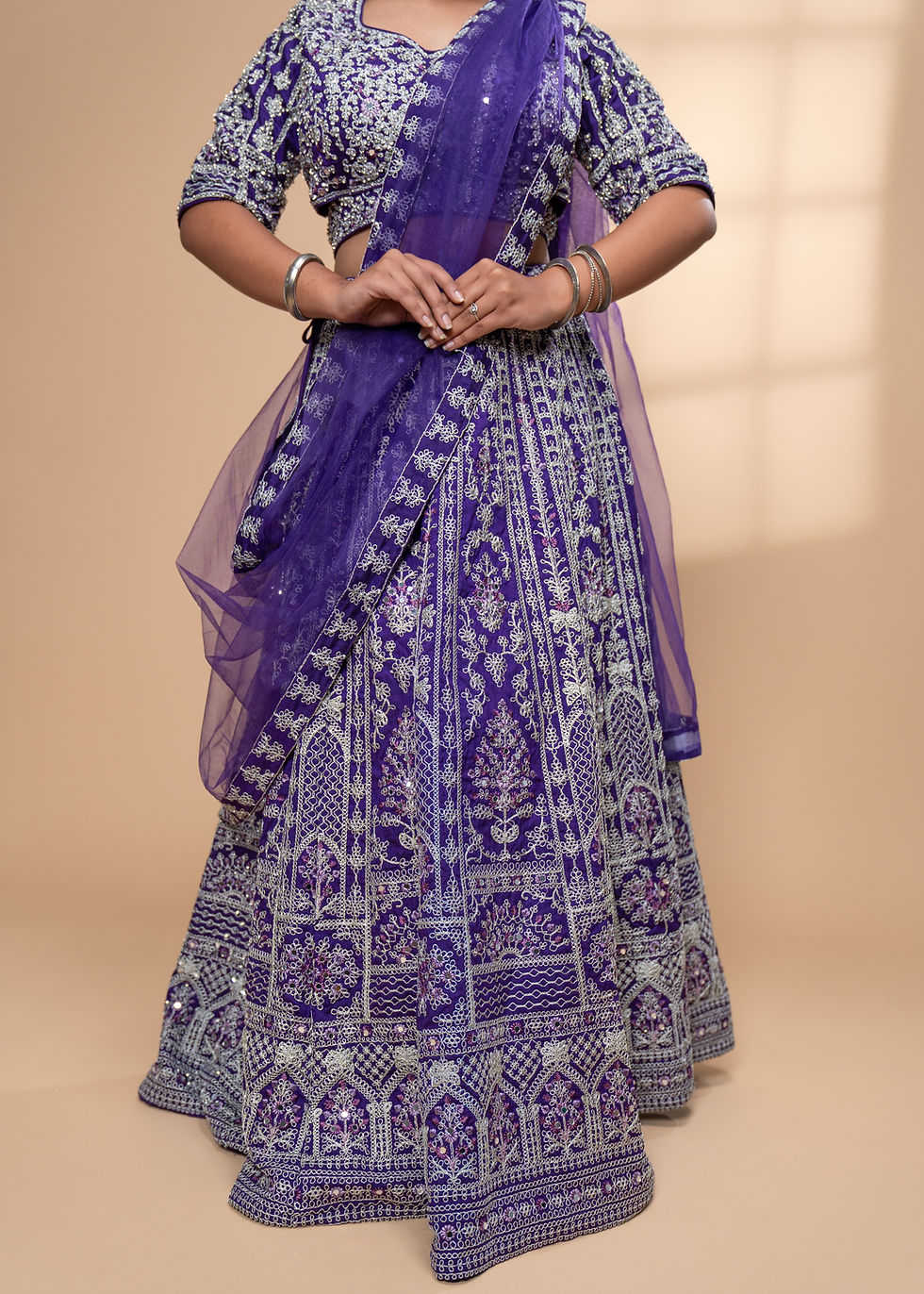 Thumbnail: Midnight Purple Lehenga