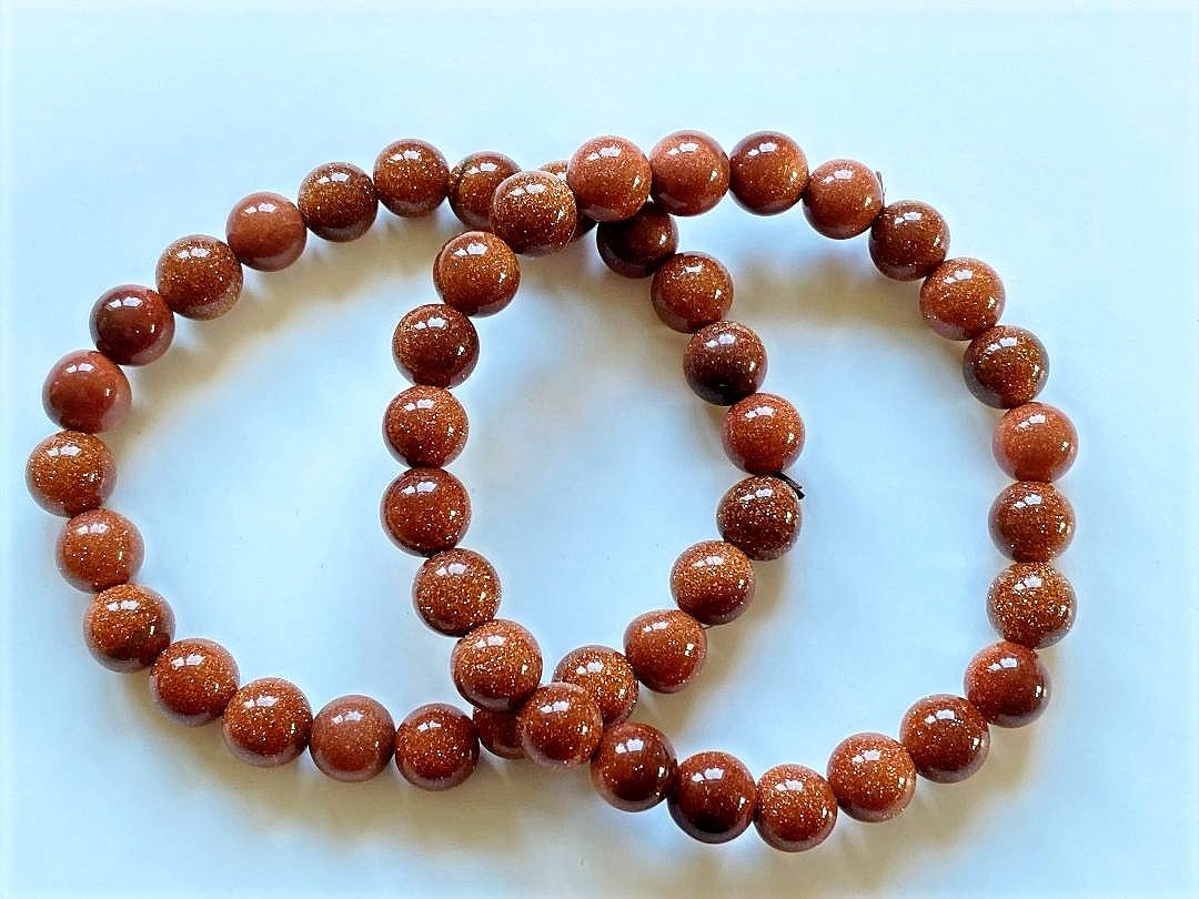 Golden Sandstone Bead Bracelet