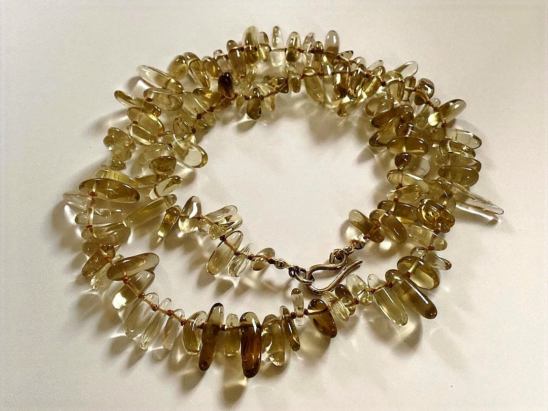 Lemon Quartz Nugget Necklace