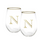 Thumbnail: Initial Wine Glass Set (N-W)