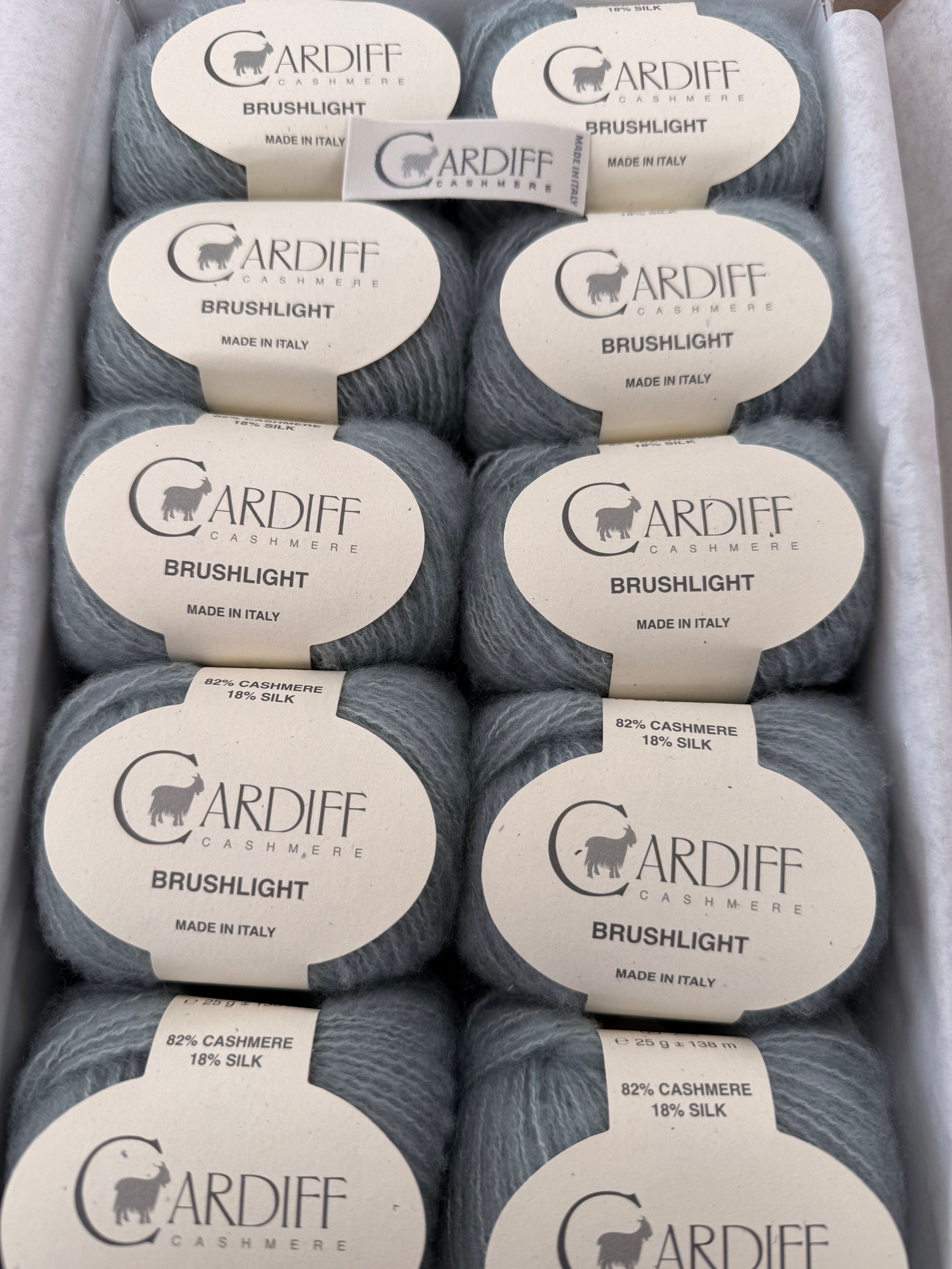 cardiff brushlight cashmere silk yarn luxury brushed knitting yarn