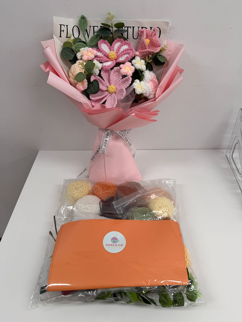 Thumbnail: DIY crochet bouquet kit graduation gift craft kit packaging