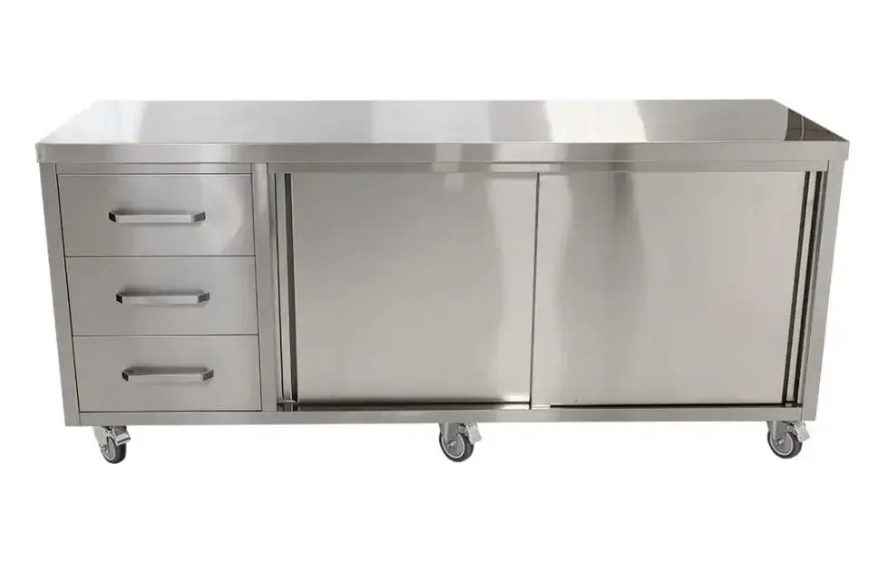 Thumbnail: Stainless Steel Drawer Service Counter With Storage - 1800mm x 700mm x 900mmH