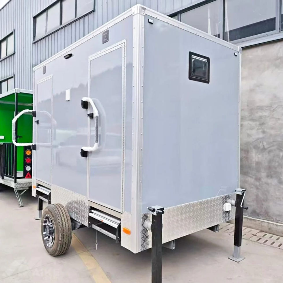Thumbnail: 3m Luxury 2-Stall Portable Restroom Trailer