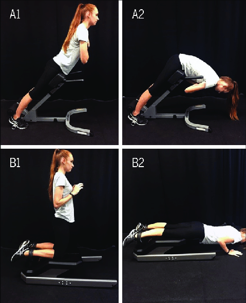 a girl doing these two exercises
