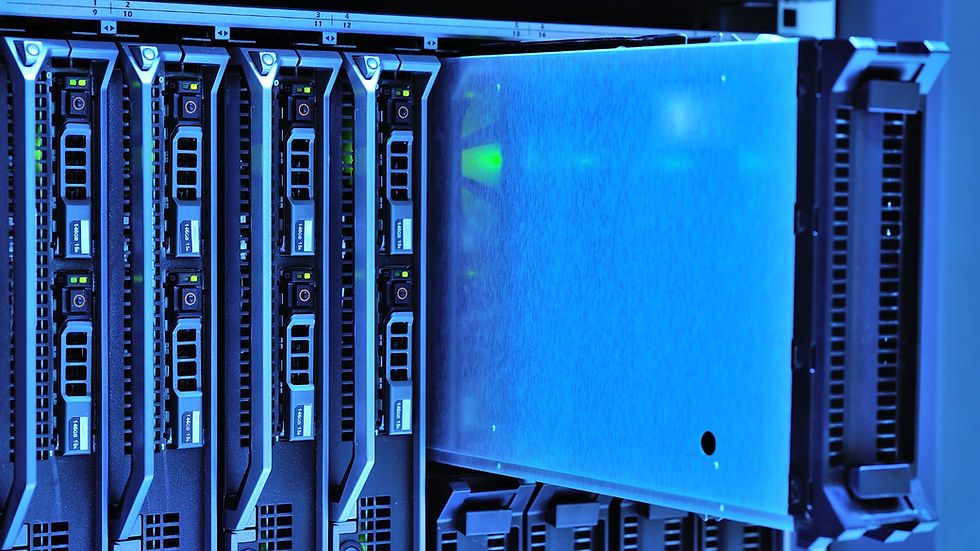 photo of a drive sticking out of an IT rack at an office in Charlotte NC.jpg