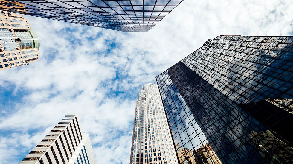 photo taken from the ground looking up at the buildings in Uptown Charlotte NC.jpg