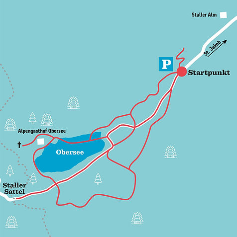 Geführte Touren am Staller Sattel Karte