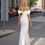 Thumbnail: cap sleeves rushed bodice fitted wedding dress 
