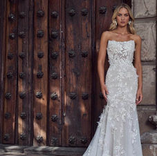 Strapless or off the shoulder mermaid wedding dress