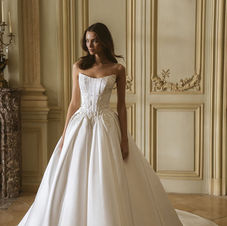 satin ballgown wedding dress