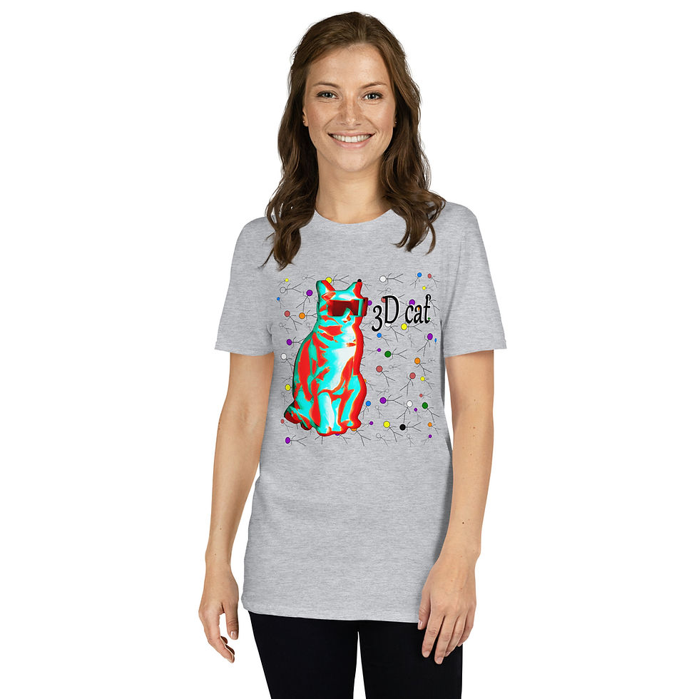Thumbnail: 3D Cat Short-Sleeve Unisex T-Shirt