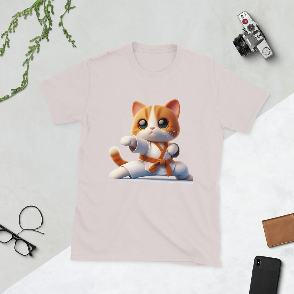 Thumbnail: Cute Karate kitten Short-Sleeve Unisex T-Shirt