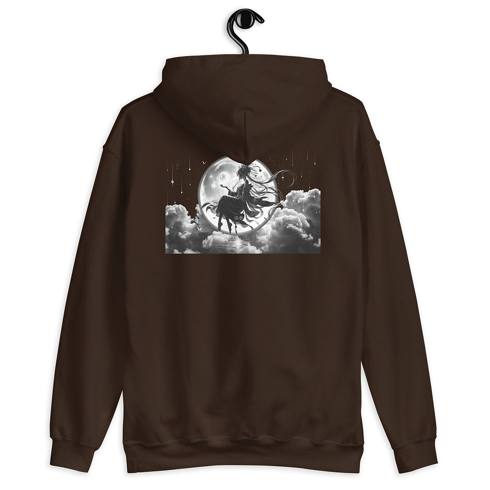 Thumbnail: The girl and the moon - Unisex Hoodie