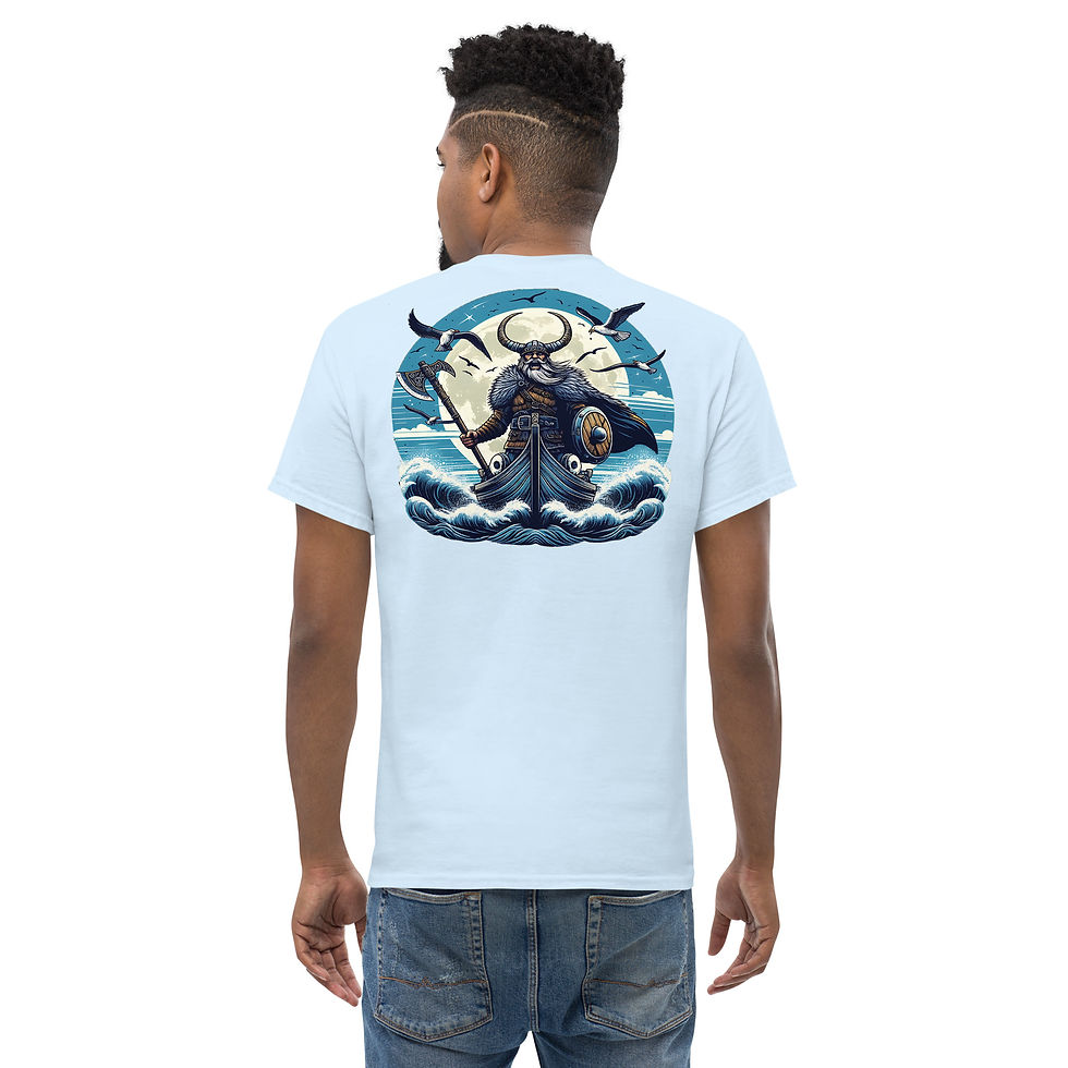 Thumbnail: Viking attack Back Print Graphic Tee - EyeofmyCam