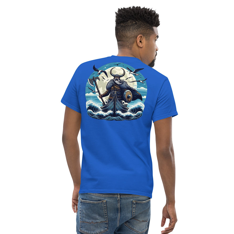 Thumbnail: Viking attack Back Print Graphic Tee - EyeofmyCam
