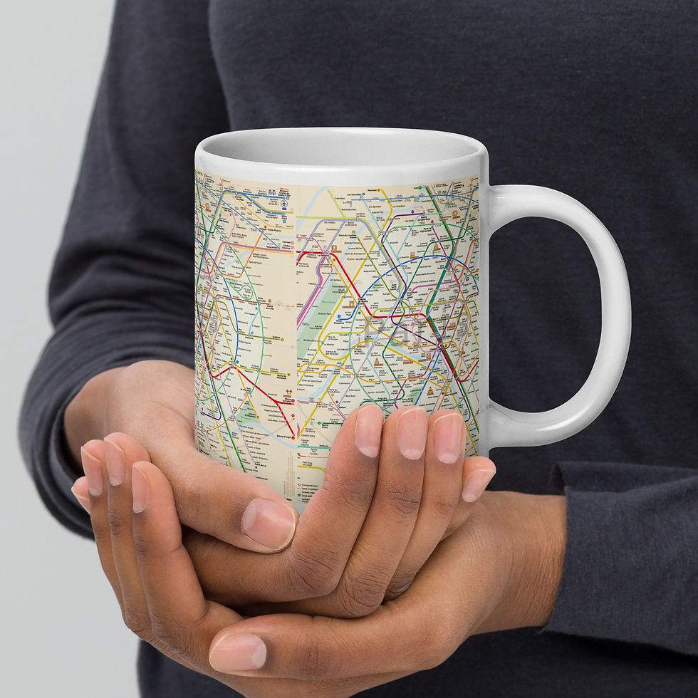 Thumbnail: Paris subway map mug for travel fans | EyeofmyCam