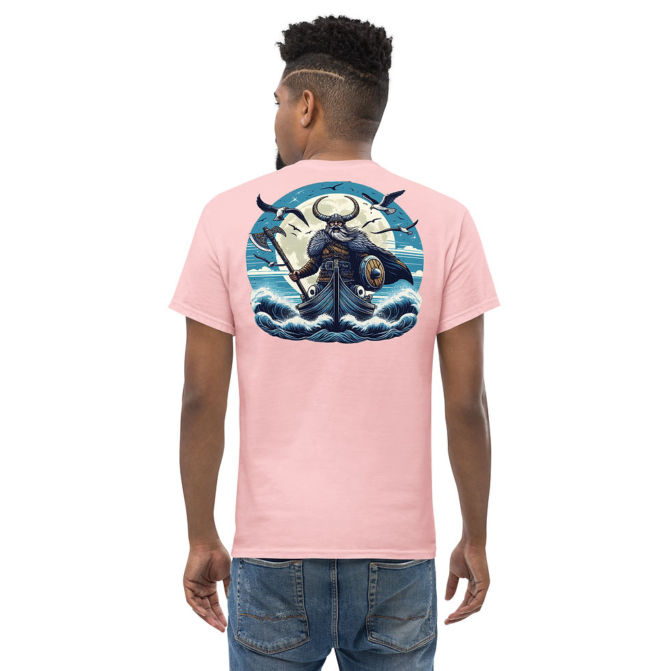 Thumbnail: Viking attack Back Print Graphic Tee - EyeofmyCam