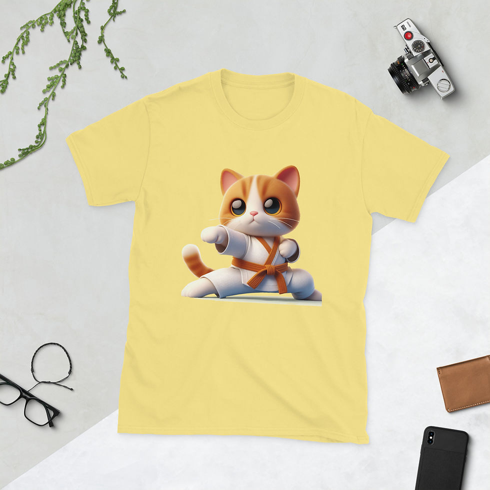 Thumbnail: Cute Karate kitten Short-Sleeve Unisex T-Shirt