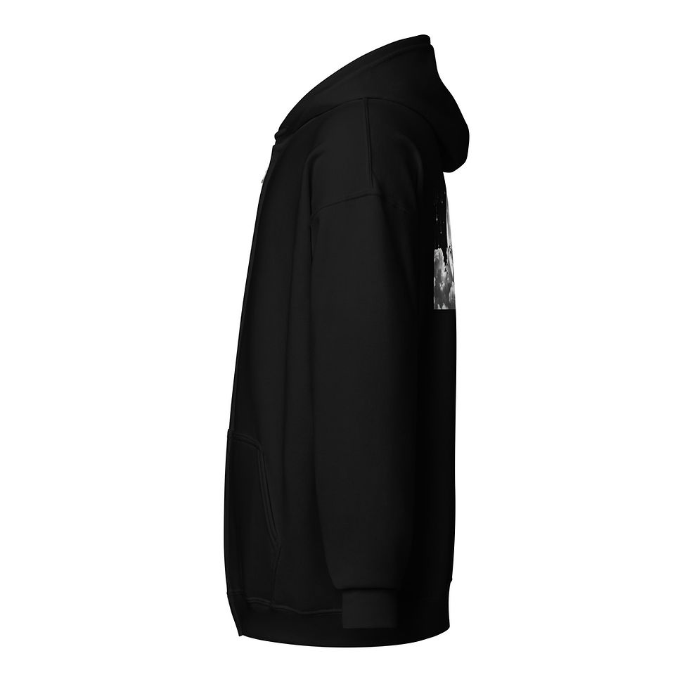 Thumbnail: The girl and the moon - Unisex heavy blend zip hoodie