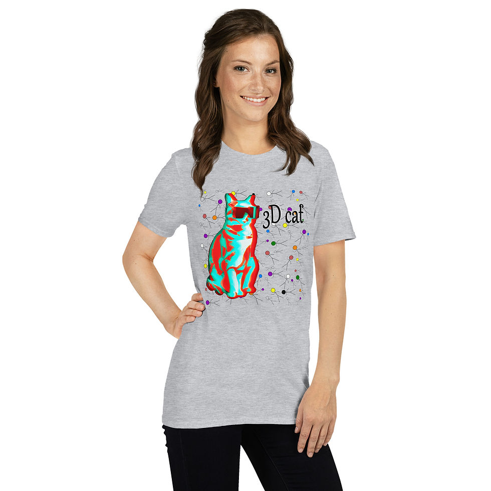 Thumbnail: 3D Cat Short-Sleeve Unisex T-Shirt