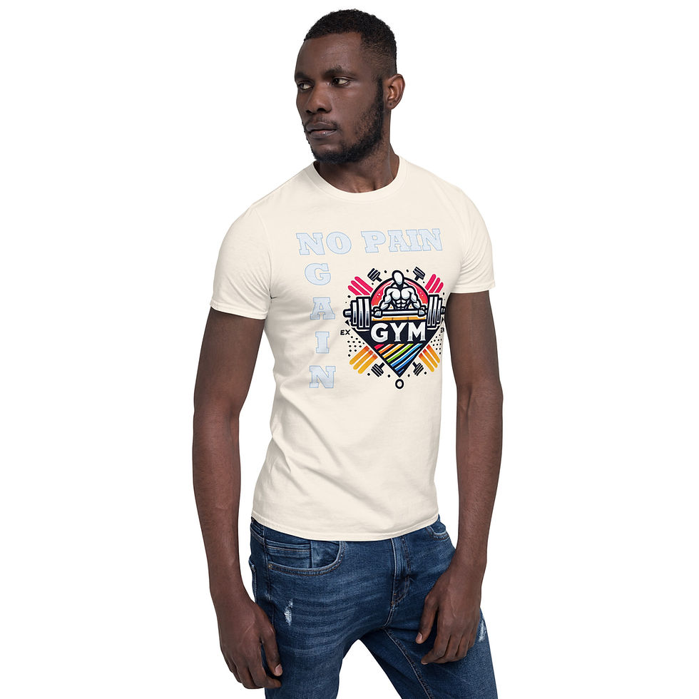 Thumbnail: No pain no gain Clear - Short-Sleeve Unisex T-Shirt