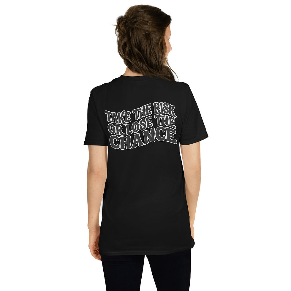 Thumbnail: Risk and Chance BACK - Short-Sleeve Unisex T-Shirt