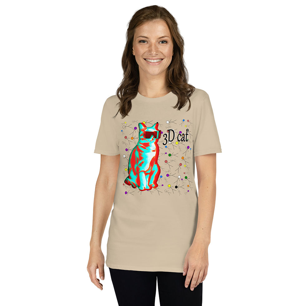 Thumbnail: 3D Cat Short-Sleeve Unisex T-Shirt